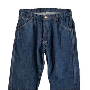 Round House Jeans Mens 36x30 (Fits 32x30) Blue Dark Wash Straight Leg Denim USA